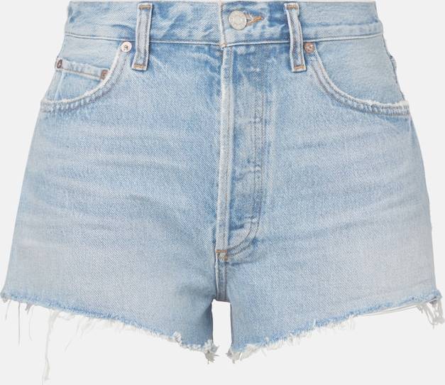 Agolde High-Rise Denim Shorts - Blue