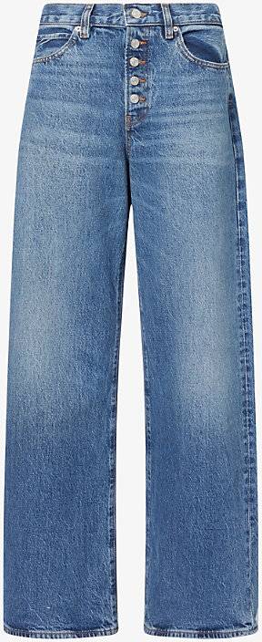 Frame The Loose Exposed Button Jeans - Denim
