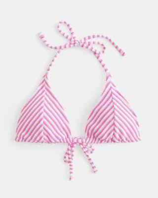 String bikini Hollister Scrunch Ribbed String Triangle Bikini Top