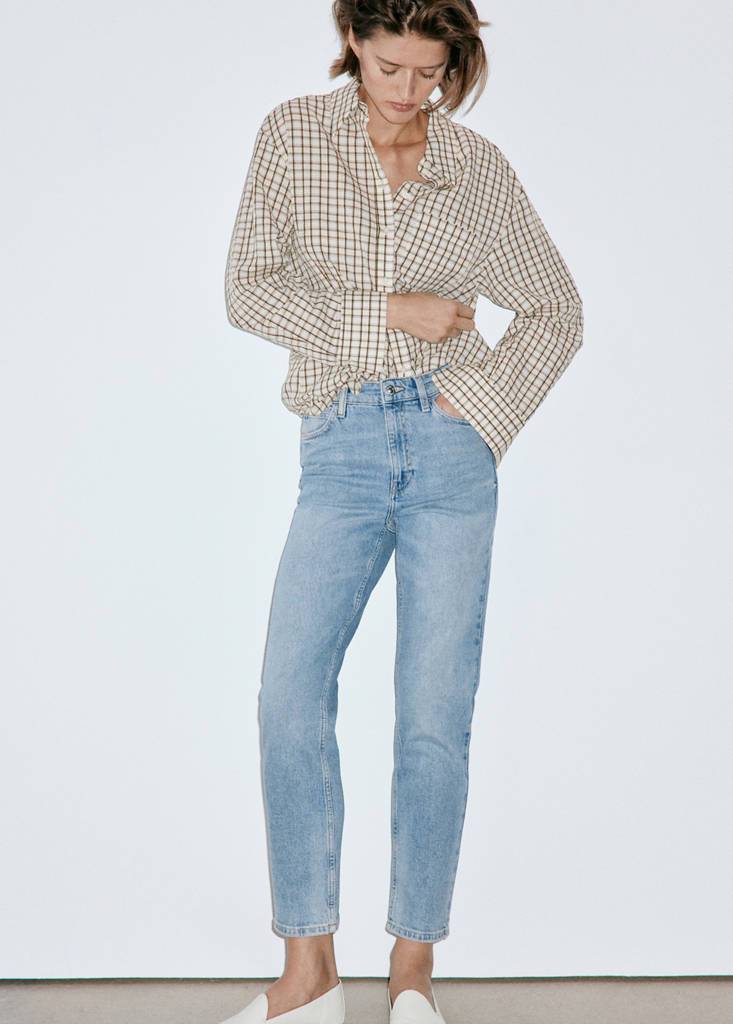 Mango Comfort High-Rise Jeans Medium Blue