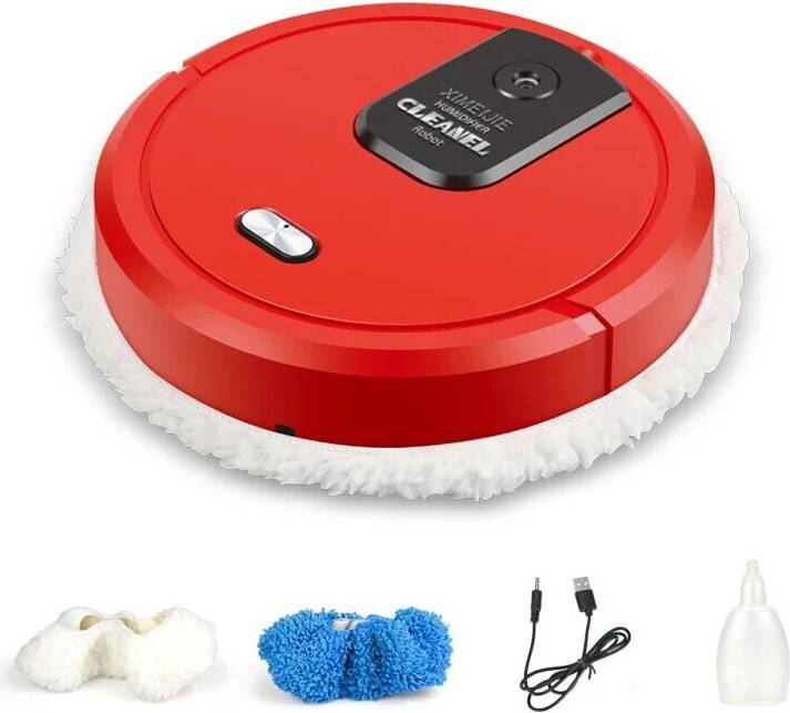 Robot Vacuum Cleaner with Mopping Function - Red
