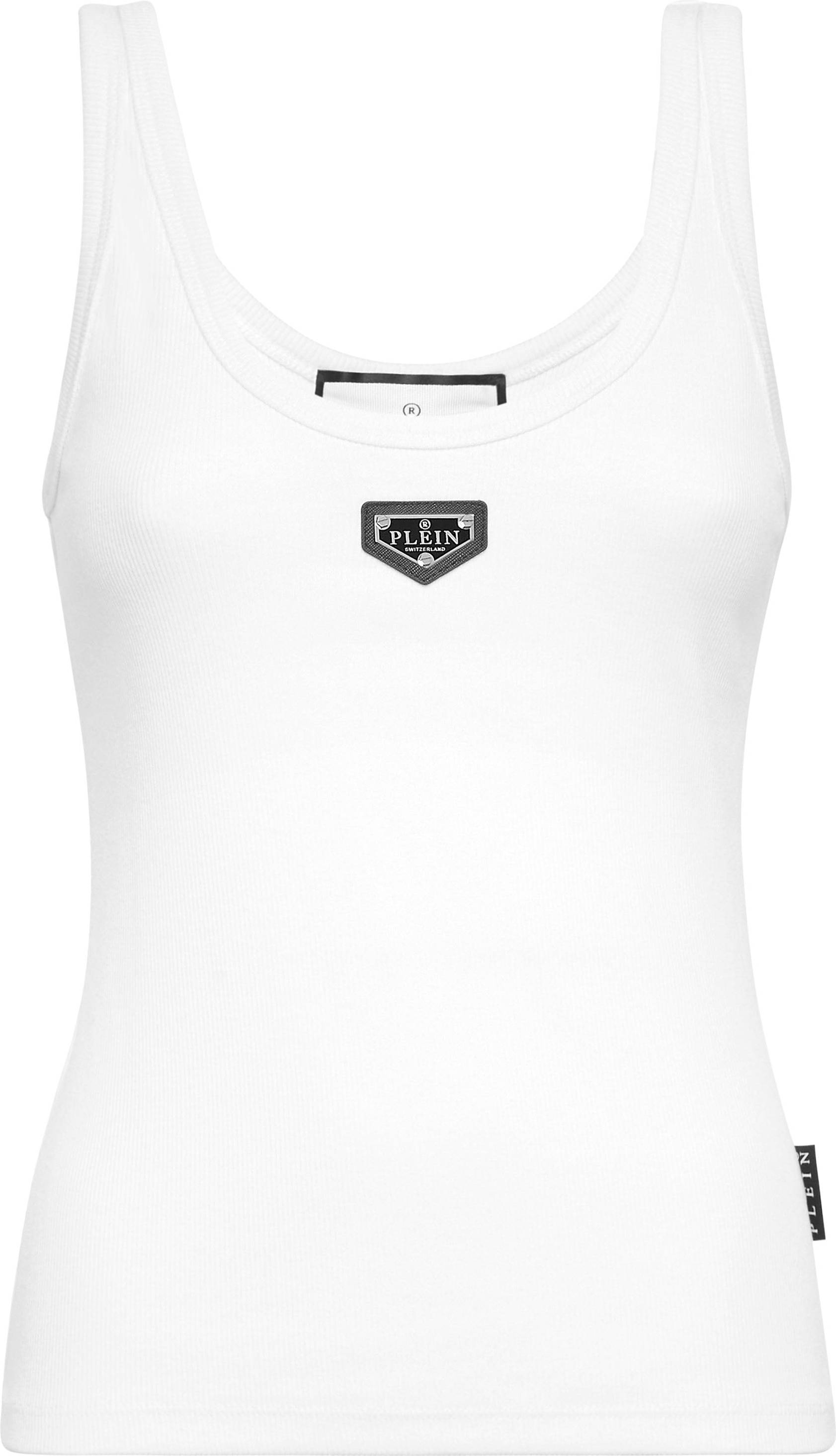 Philipp Plein Rib Tanktop Placca Toppar Bomull