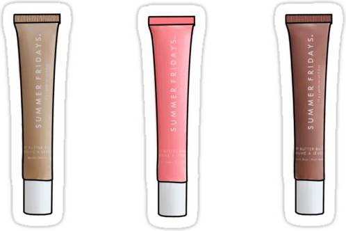 Summer fridays lip butter balm Redbubble Set Of 3 Lip Butter Balm Sticker