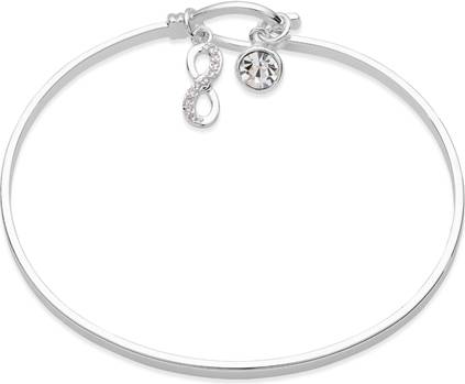 Karma Infinity T-Bangle - Silver