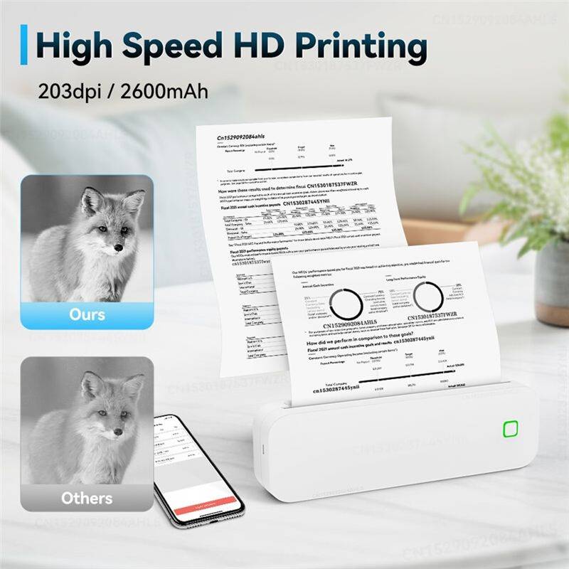 Portable A4 Thermal Printer Inkless