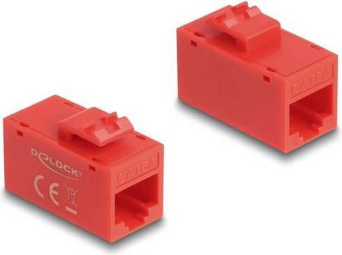 DeLock Keystone-Modul RJ45 Cat 6a UTP - Röd