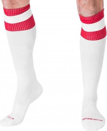 Barcode Barcode Berlin Chaussettes Hautes Football Blanches - Rouges