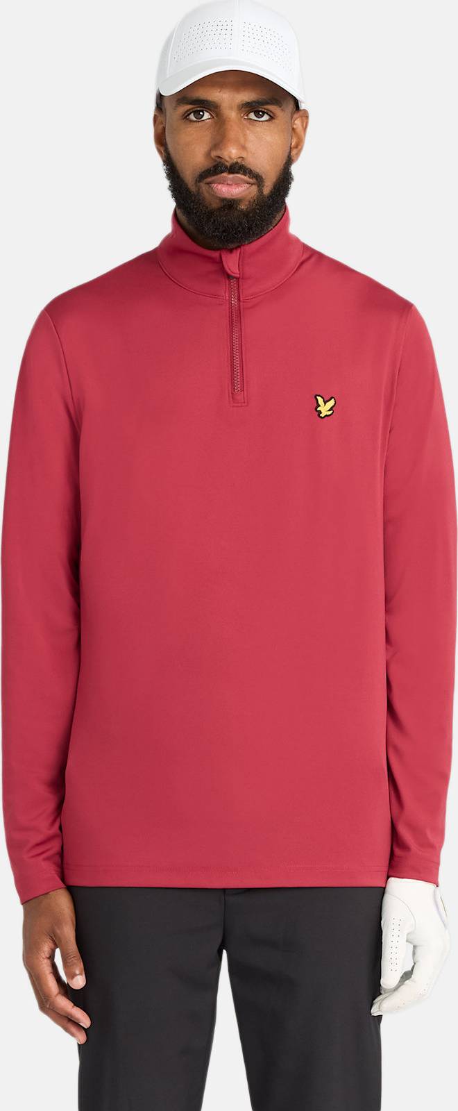 Lyle & Scott Mid Layers Golf Core Quarter Zip Midlayer Red