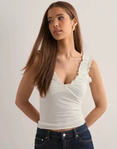 Stunning Rouch Top - Valkoinen