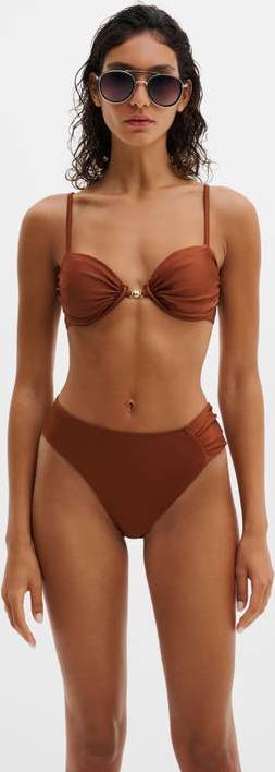Malina Tovere Cheeky High Rise Bikini Bottom - Rust