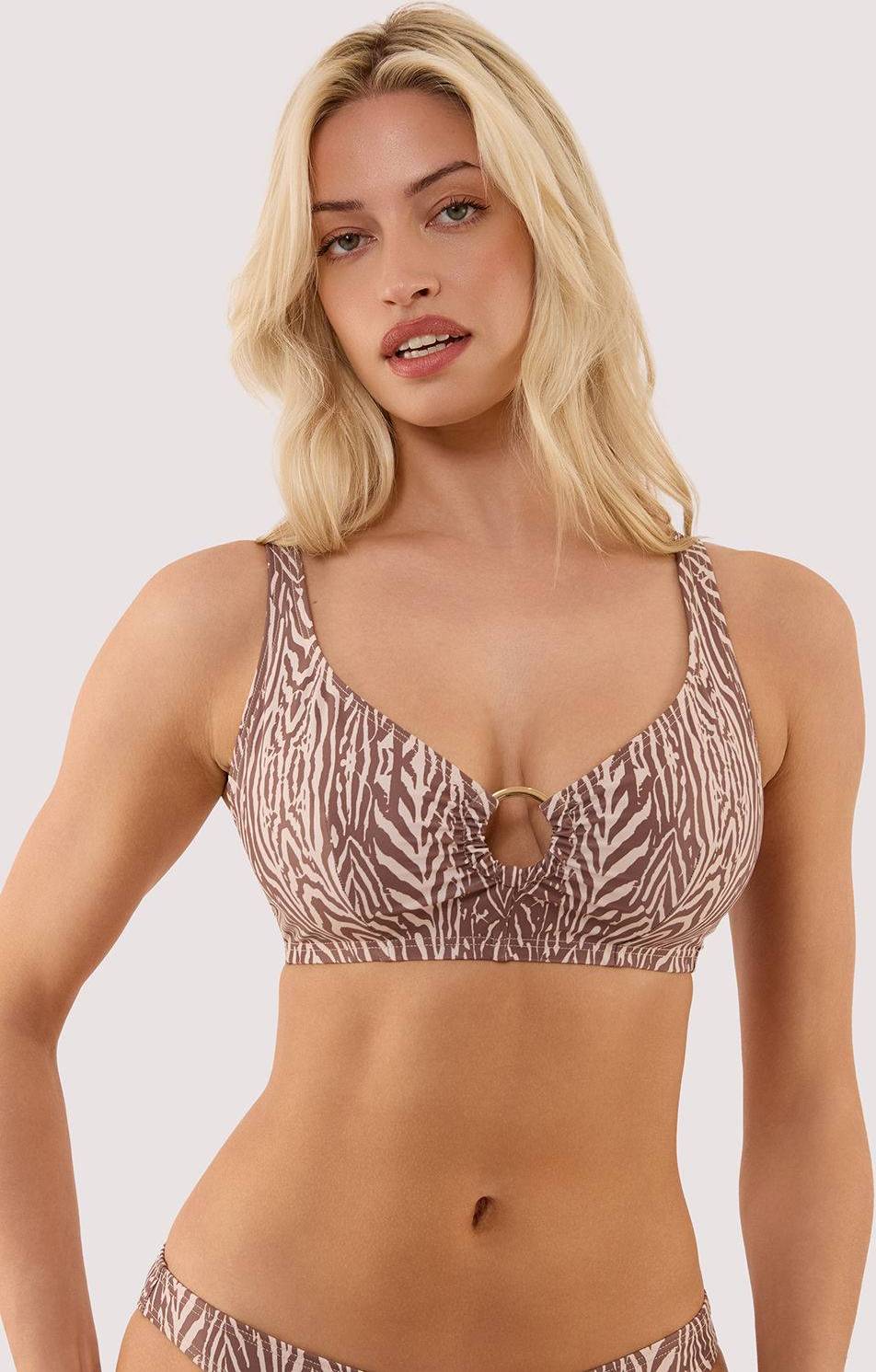 Raquel Bikini Top With Shell Ring Multicolor