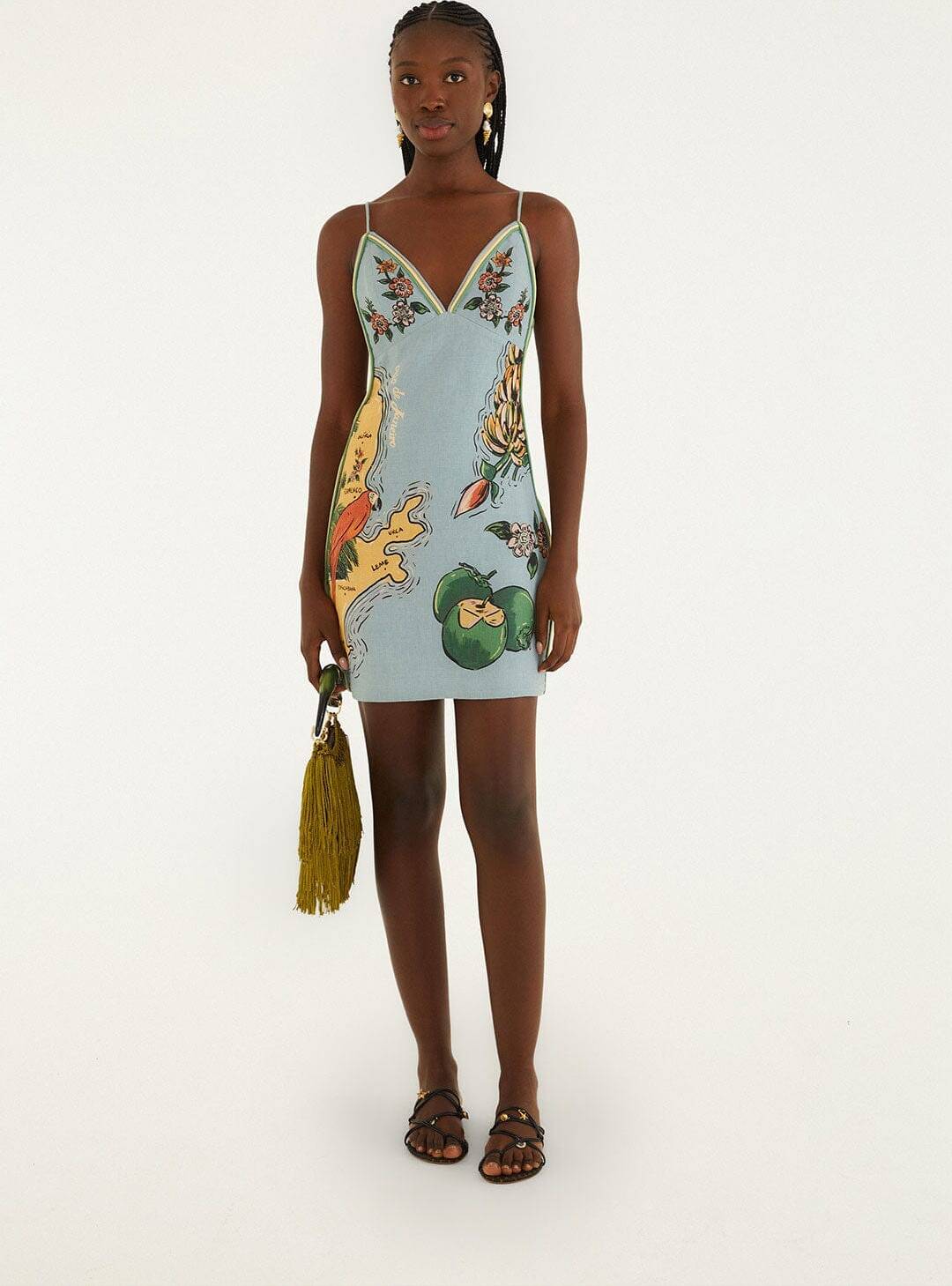 Xl ballon Beaches Path Ballon Mini Dress Farm Rio - Multicolor