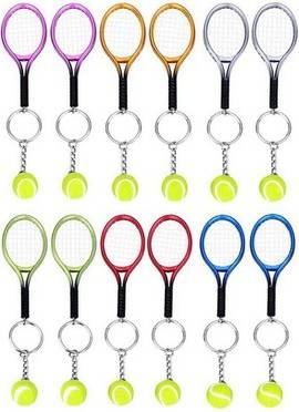 Sodial Tennis Racket Keychain Key Fashionable Split