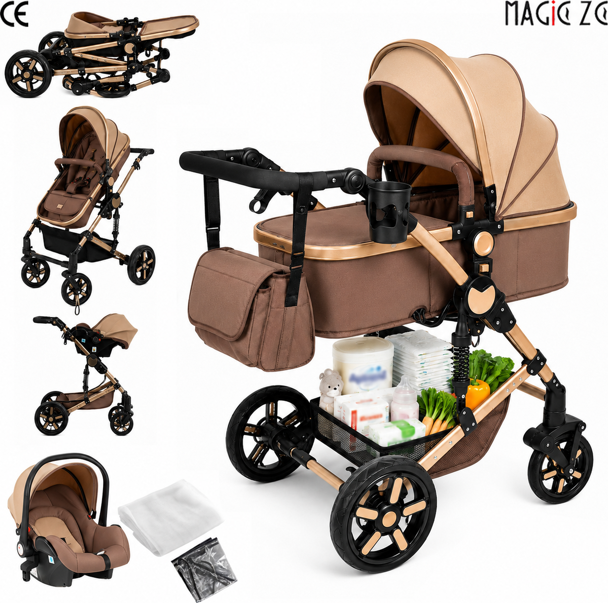 Baby stroller 3-in-1 Baby Stroller Travel System
