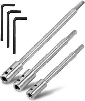 Sodial Forstner Bit Extension 3/8 Inch Round Shank