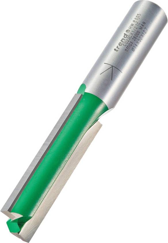 Trend CraftPro Straight Two Flute Router Cutter Bit C023CX1/2TC