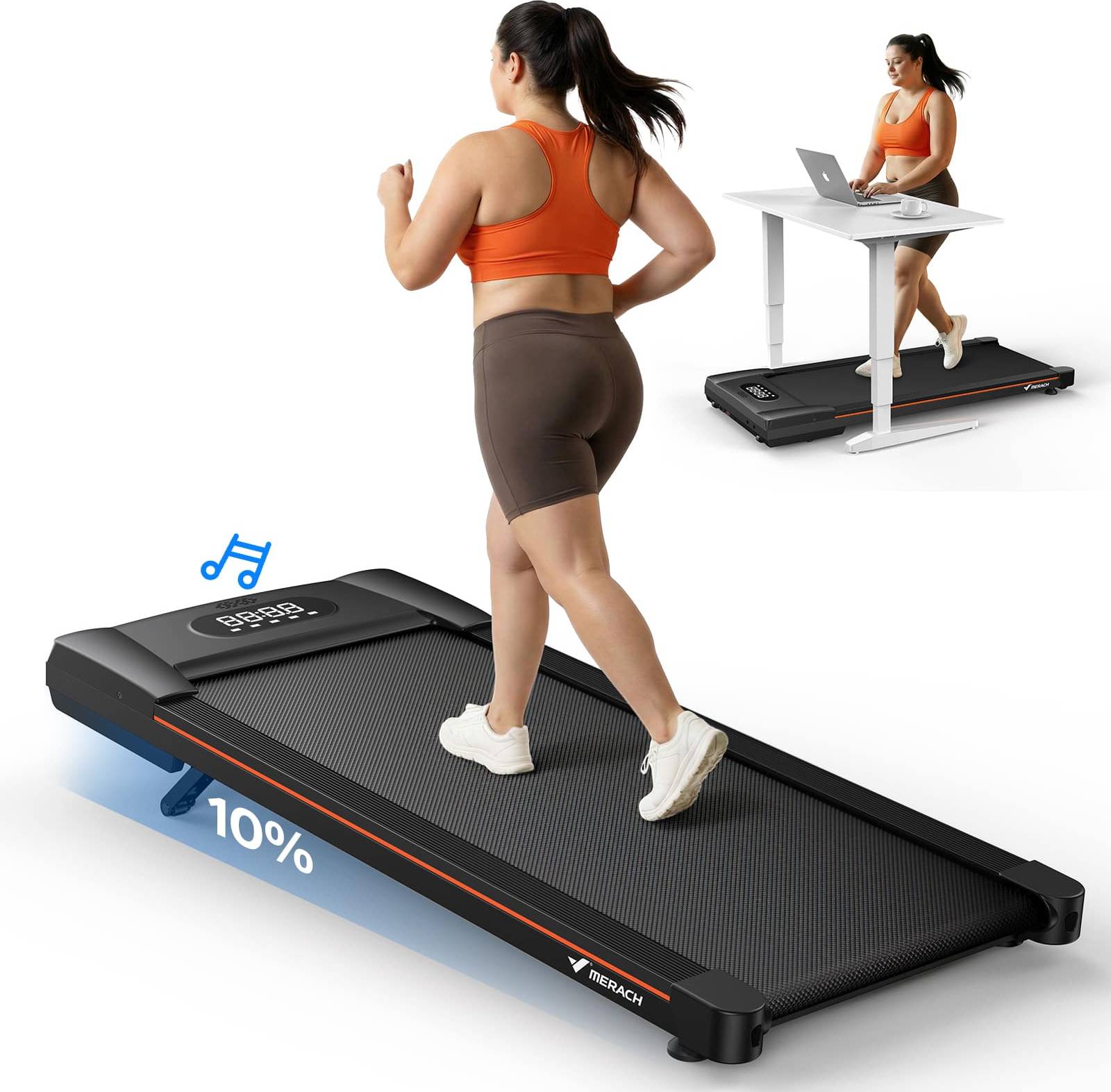 Treadmill with incline Merach Treadmill 10% Auto Incline
