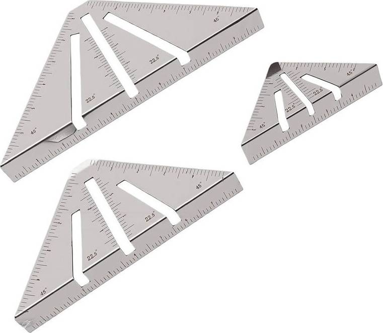 Typecat Stainless Steel Miter Square Ruler Set 3-Pack Tømrervinkel