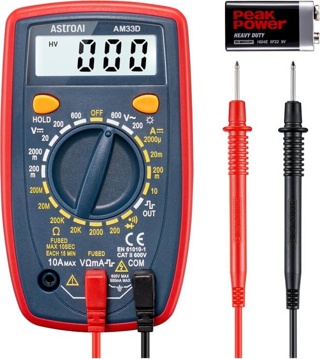 AstroAI Digital Multimeter with Backlit LCD