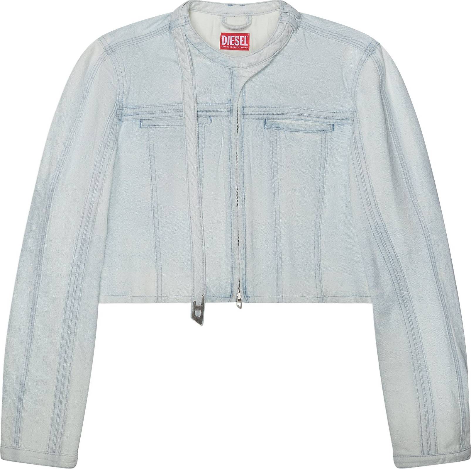 Diesel Cropped Denim Jacket - Blue