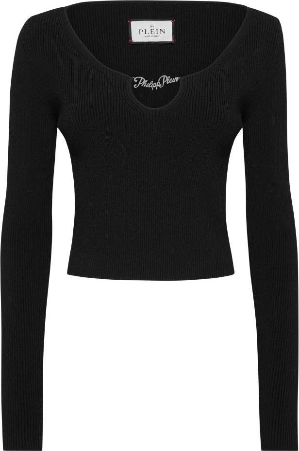 Philipp Plein Crop Top Polyester - Sort