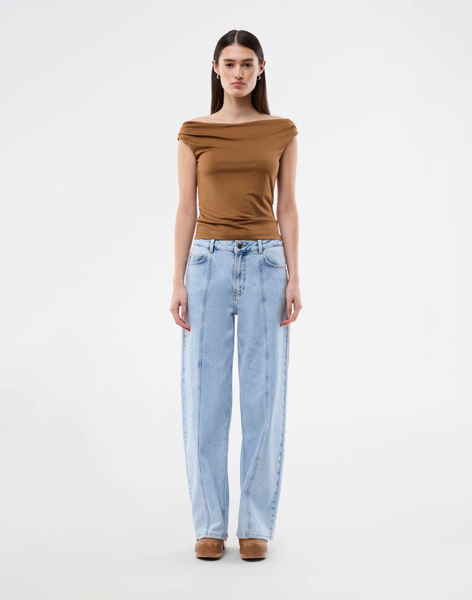 Modström Himamd Off-Shoulder Top Nuthatch