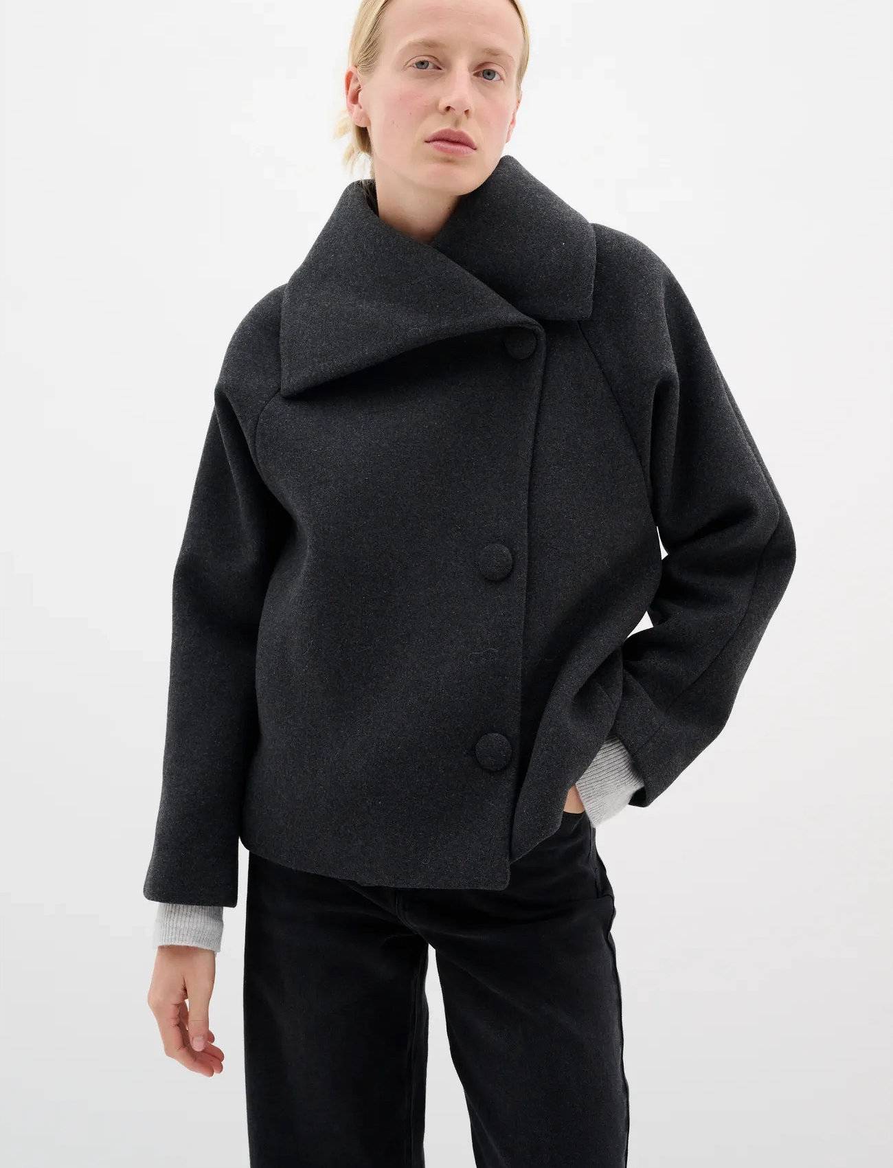 InWear Perryiw Short Coat R - Grey