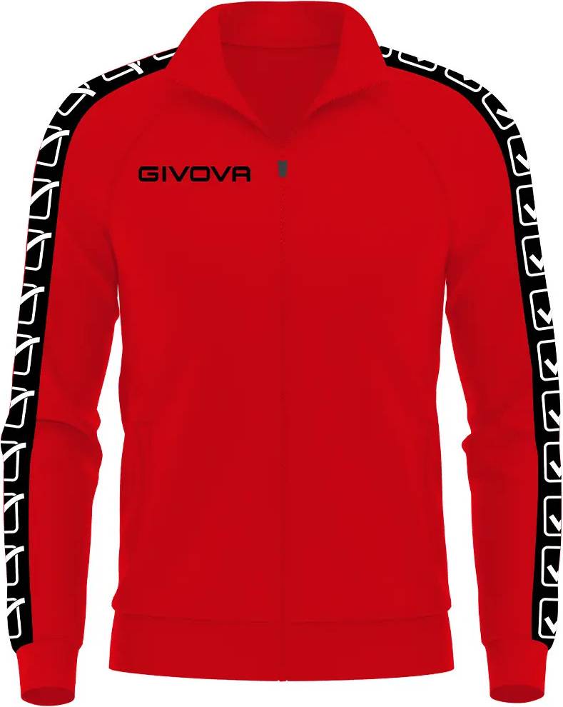 Givova Banded Knit Sweat Jacket - Rouge