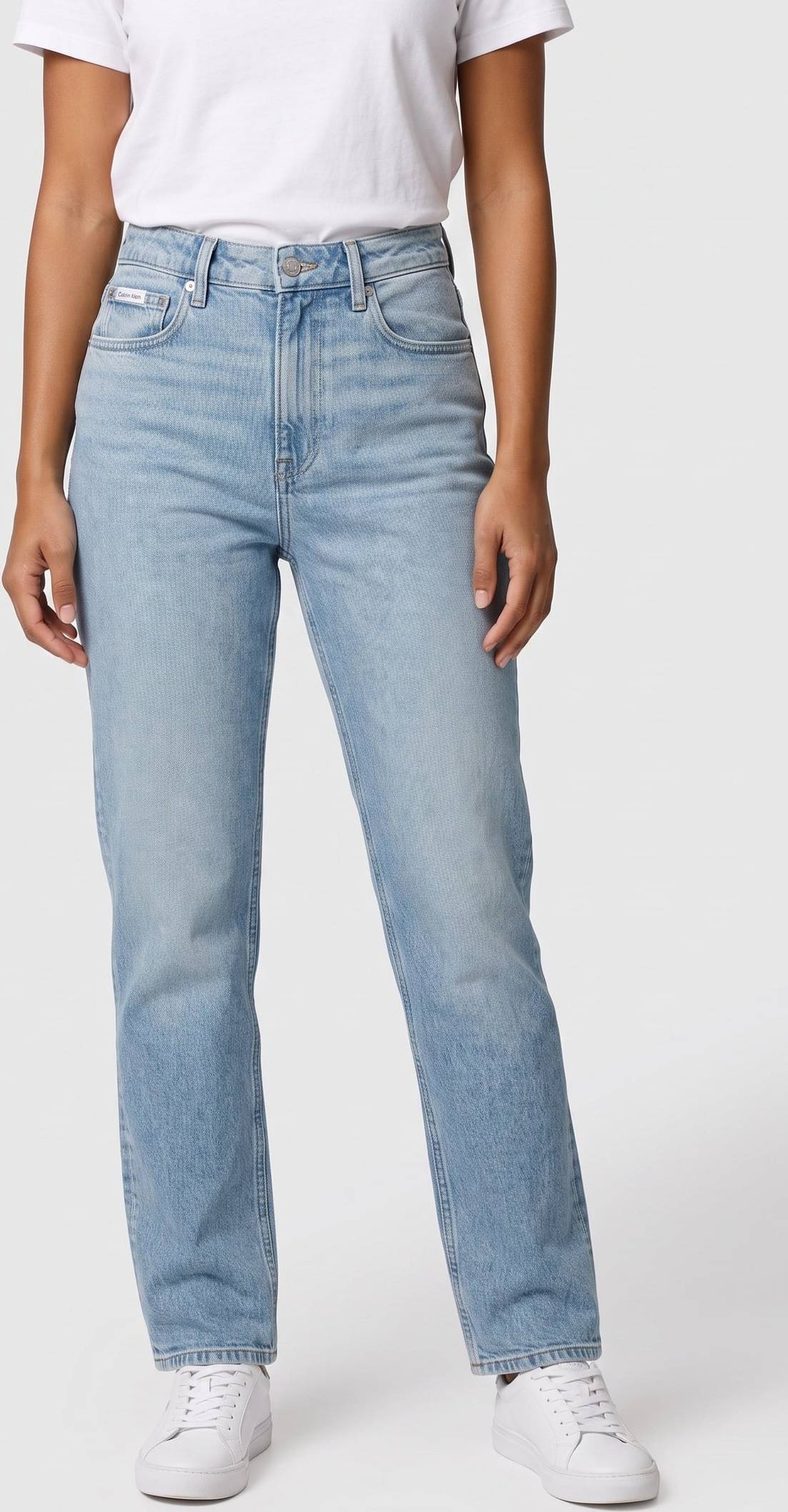 Calvin Klein High Rise Straight Jeans - Blue