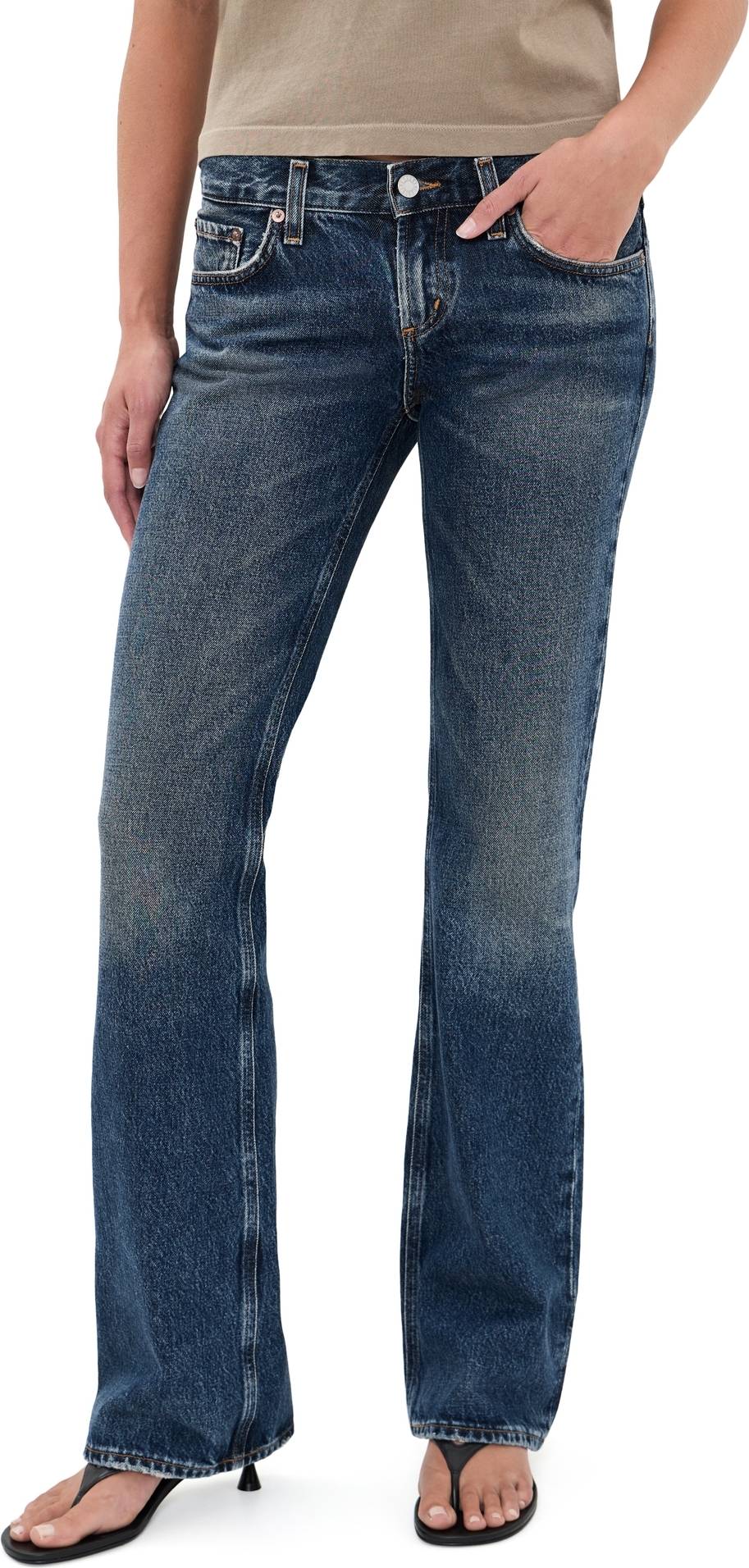 Low Rise Boot Jean - Blue