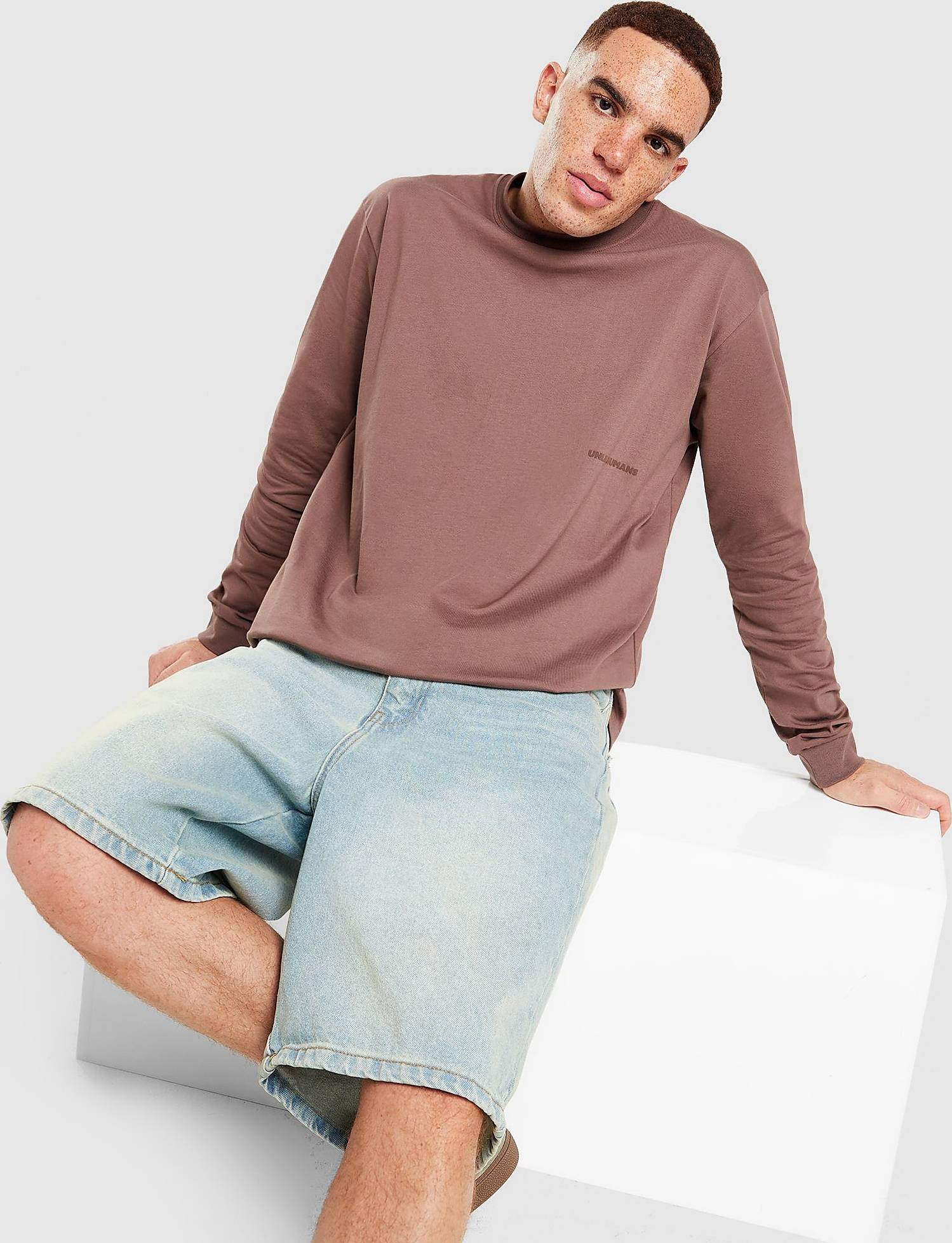 Unlike Humans Ridge Long Sleeve T-Shirt - Brun