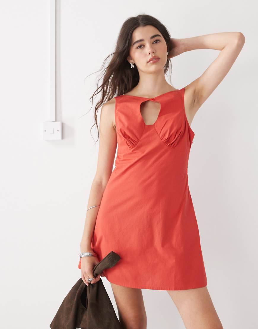 Collusion Keyhole Mini Dress - Red