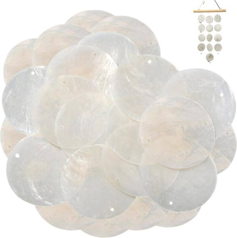 100PCS 1.57 Inch Round Capiz Shells