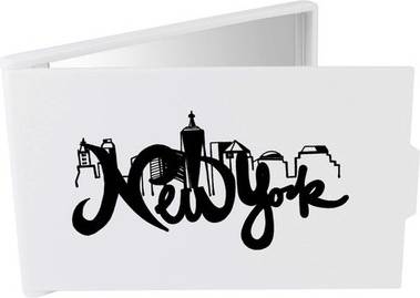 Azeeda Compact Makeup Mirror - New York Text