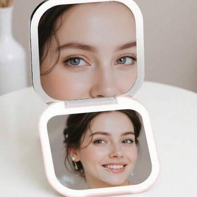 Shein Portable Mini LED Makeup Mirror USB Rechargeable