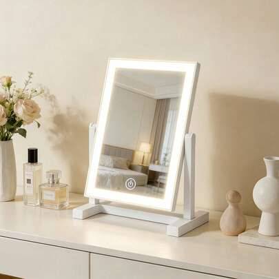 Shein LED Makeup Mirror Lighted Desktop Modes - USB Rechargeable