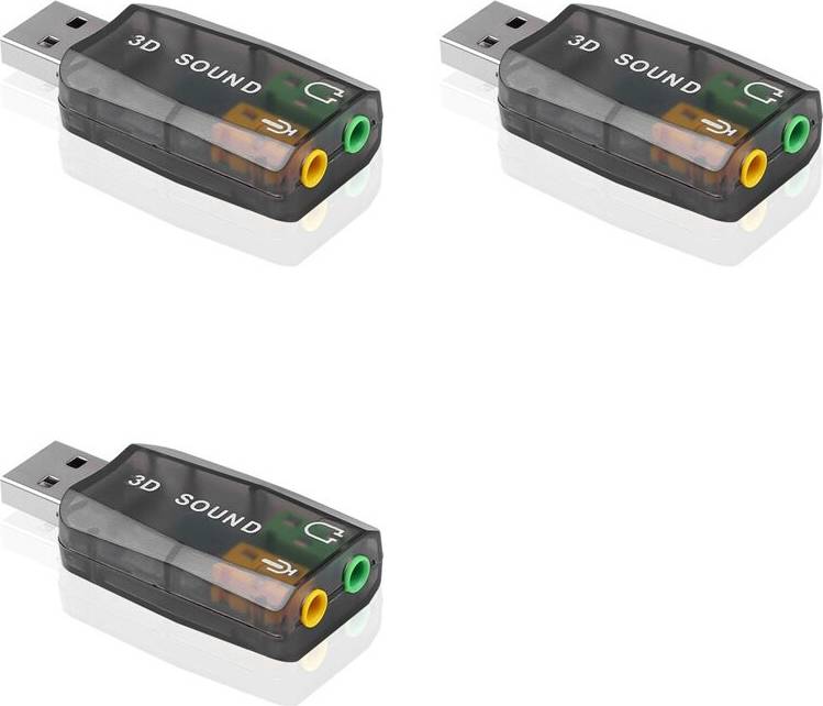 Typecat 3X External USB Sound Card Microphone Adapter