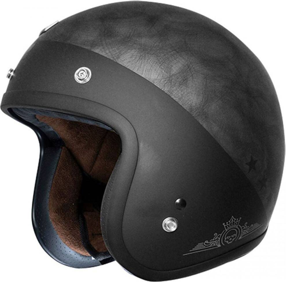 Primo ECE Open Face Helmet Rocker Matt Silver
