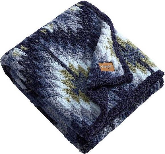 Blue throw blanket Wrangler Aztec Pattern Throw Blanket Blankets Blue