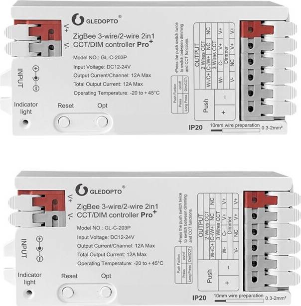Zigbee led controller ZigBee 3.0 Dual Triple Wire CCT LED Controller