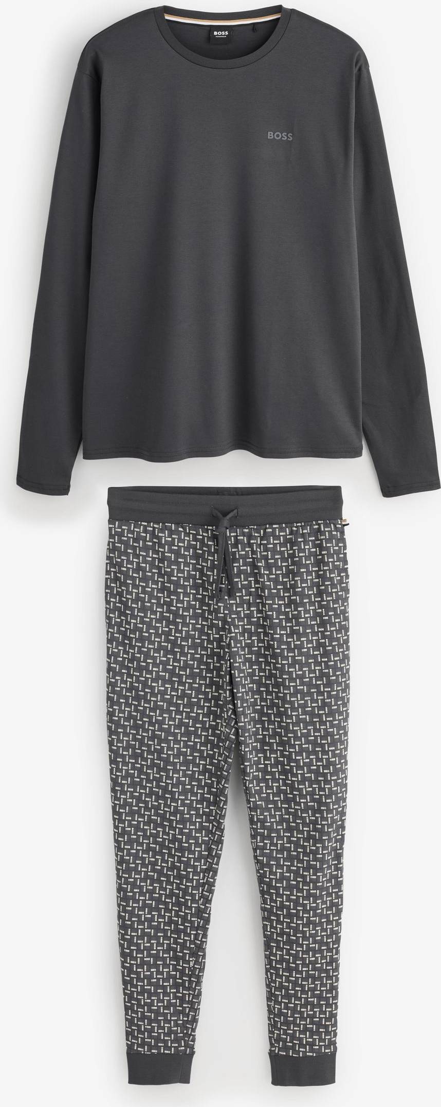 BOSS Grey Relaxed Classic Pyjamas Gift Set