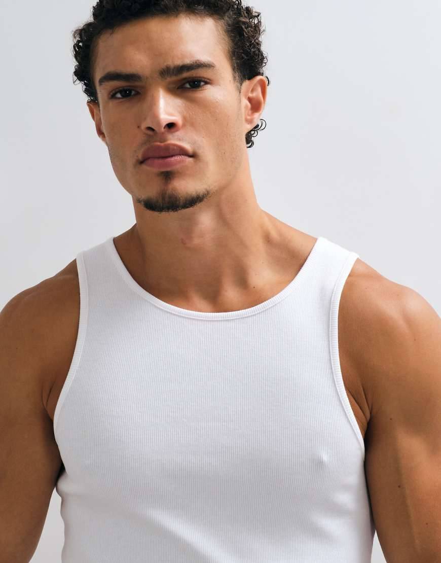 Collusion Rib Racer Vest - White