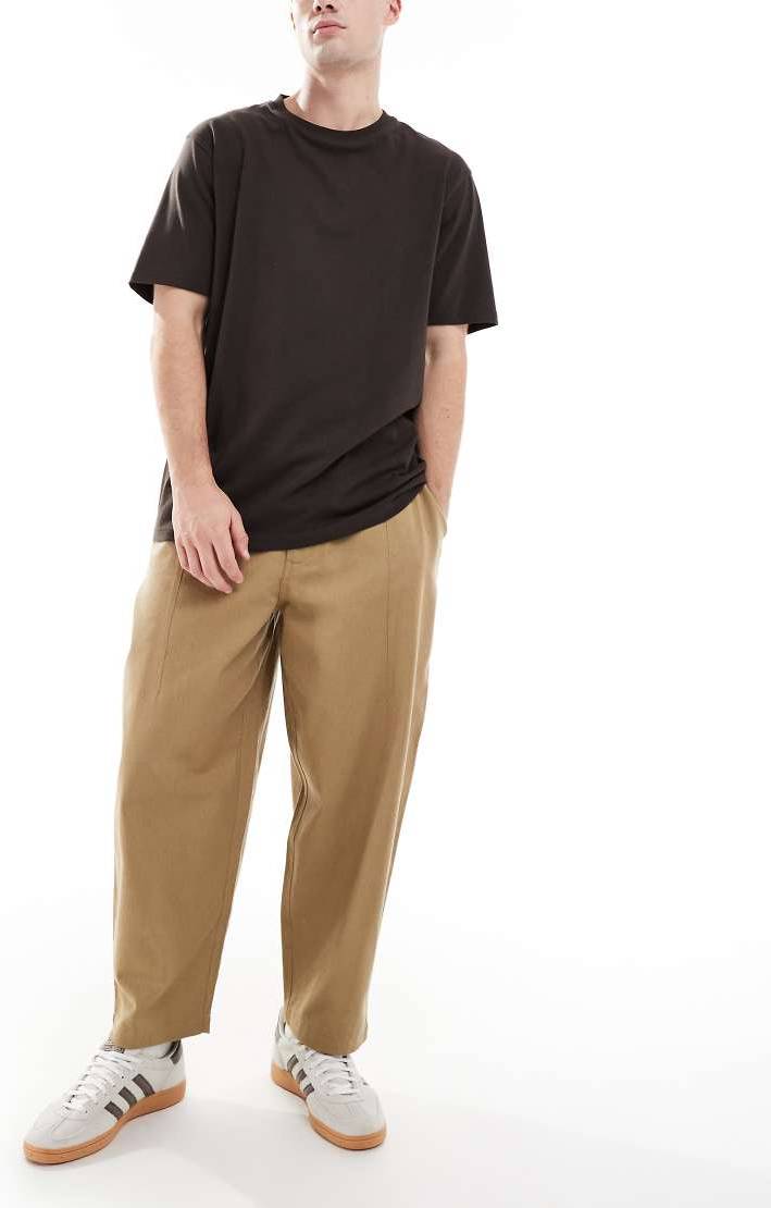 Drawstring Balloon Pants - Beige Neutral