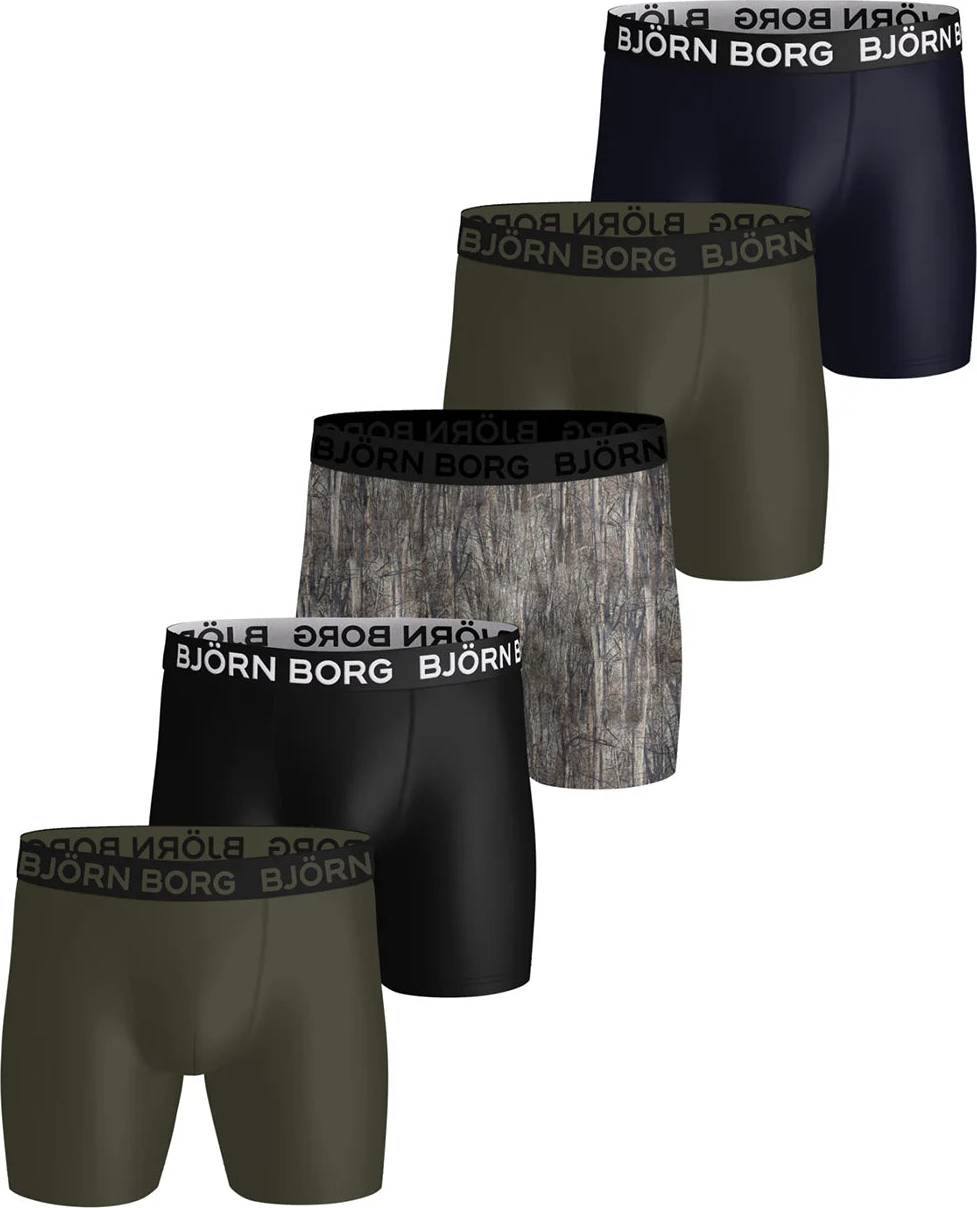 Björn Borg Microfiber Boxers 5-Pack - Sort