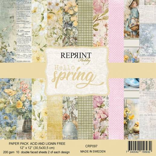Paper Pad 12x12 Hello Spring Reprint