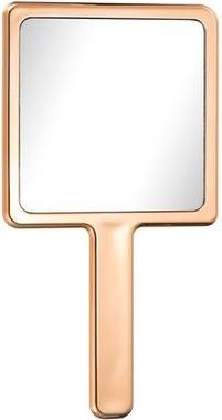 Uxcell Handheld Mirror Water Ripple Square Rose Gold
