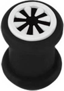 Rims Monster Rims Svart Hvit Piercing Tunnel