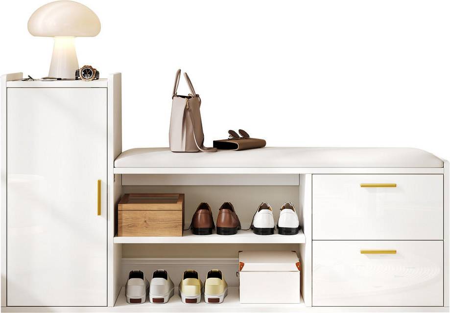 Flieks Modern Shoe Cabinet Flip Drawers Storage Rack Shoe Rack