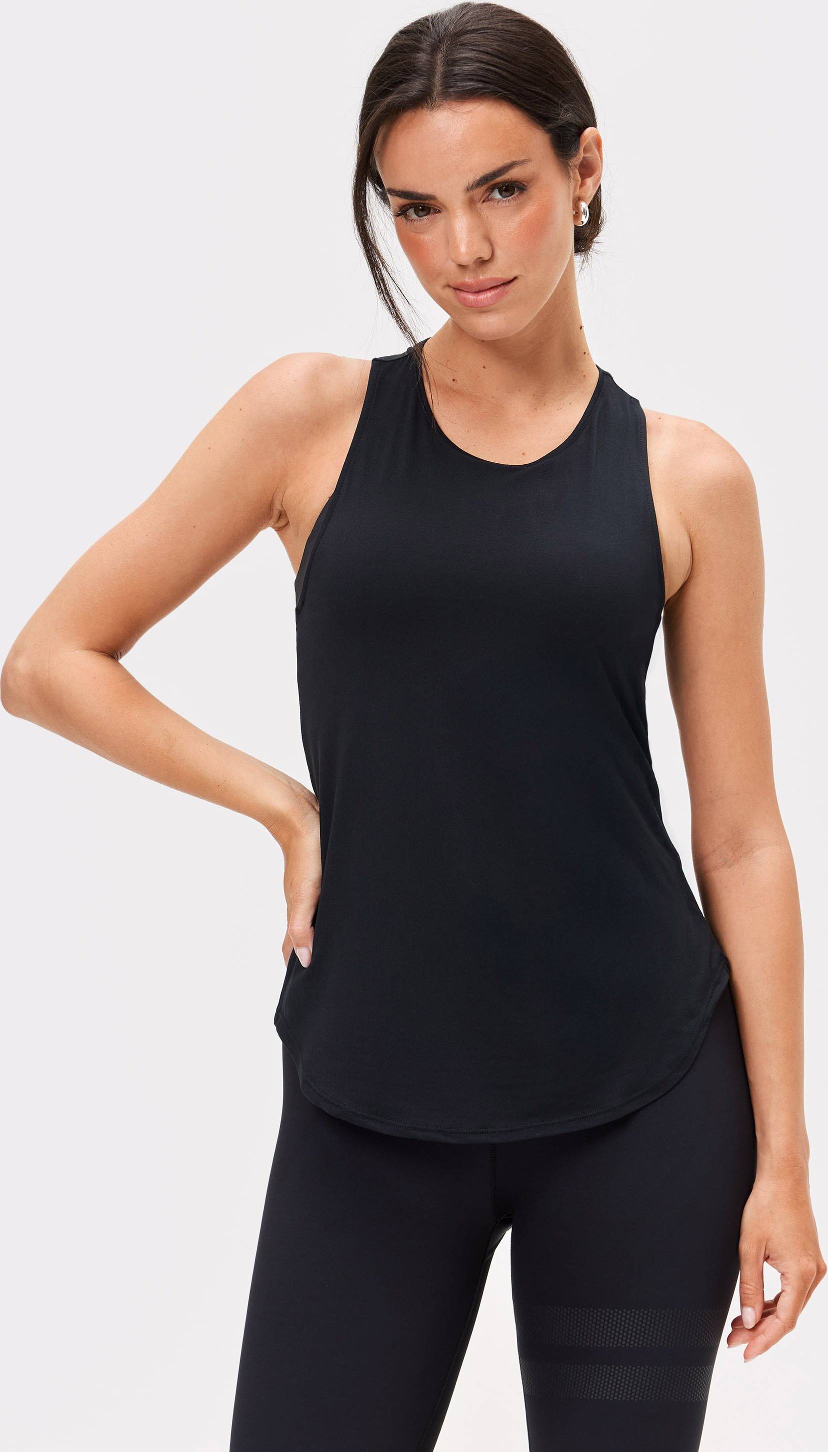 Airy Racerback Tank - Black