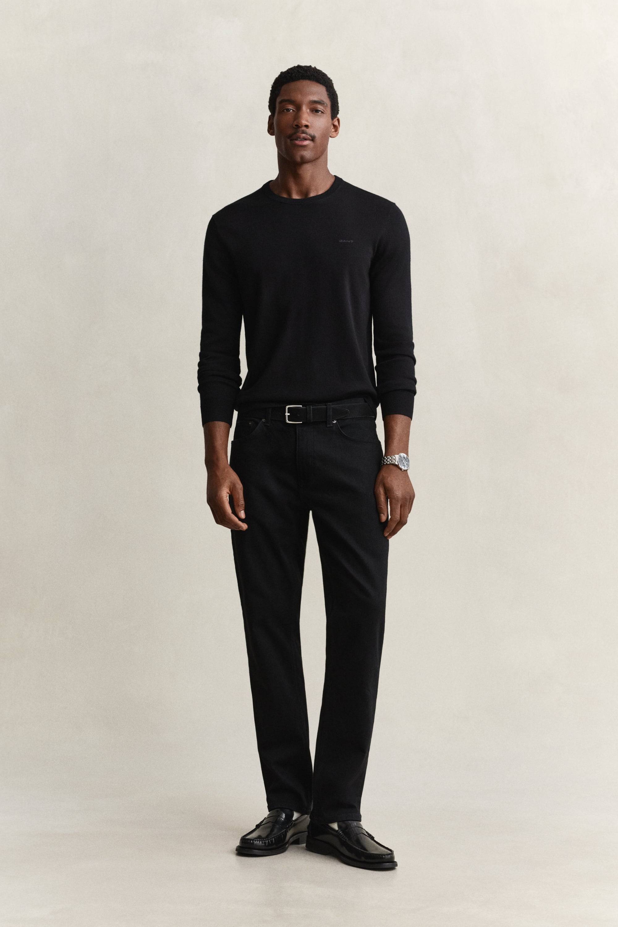 Gant Regular Jeans Let Vask - Sort